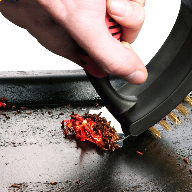 Hármas Grillkefe És Kaparó A Legjobb Bbq Cleaner Perfect Szerszámok Minden Grilltípushoz, Beleértve Weber Ideális Barbecue -Tartozékokat - Image 3