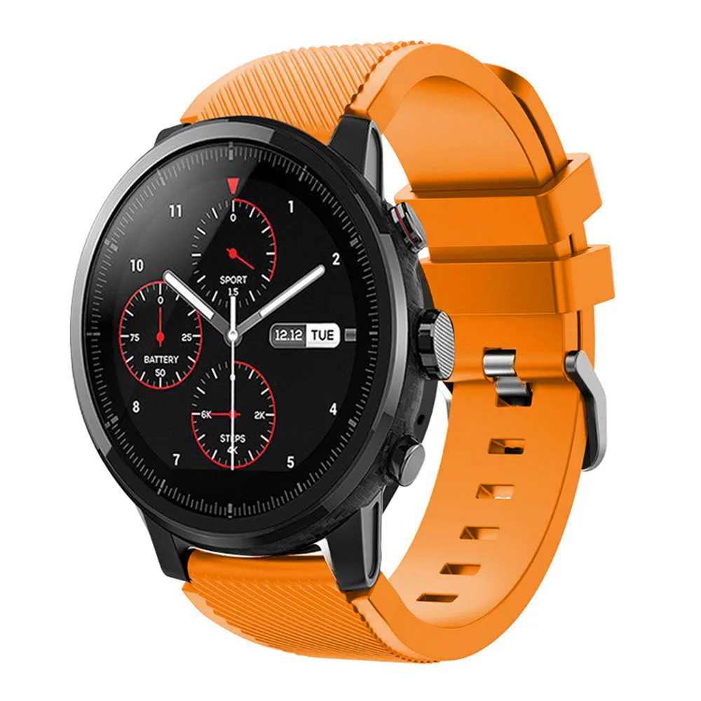 Ремешок силиконовый для смарт часов xiaomi huami Amazfit Stratos 2 2s сменный Браслет Samsung S3 Galaxy