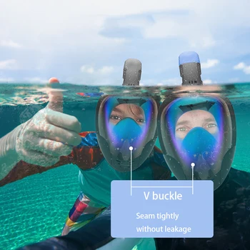 

Anti-fog Universal Snorkel Practical Sea Easy Apply Detachable Diving Electroplate Full Face Seal UV Protection U Back