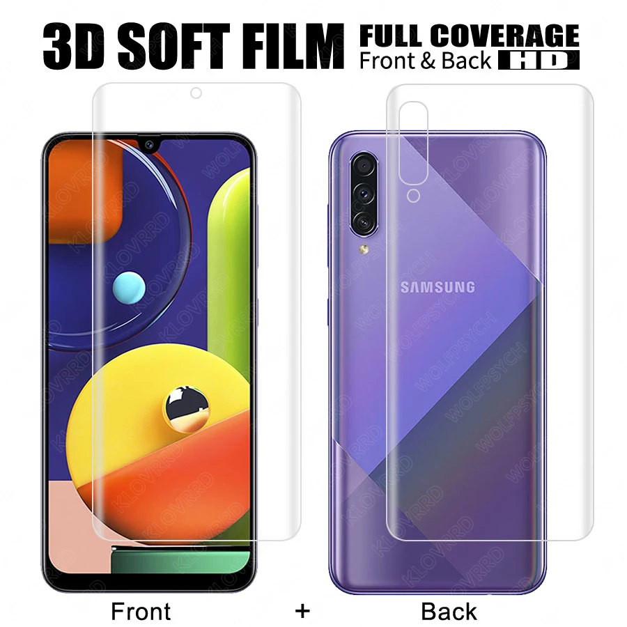 Передний + задний Экран протектор гидрогель Стикеры для samsung Galaxy A10e A10s A20 A20e A20s A30