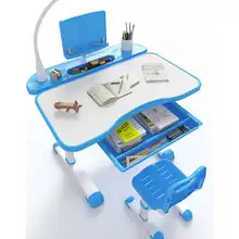 Verstelbare Kinderen Studie Bureau Voor Kind Met Tilt Desktop Led Licht Lade Functionele Bureau En Stoel Set Kinderen Schrijven Tafel