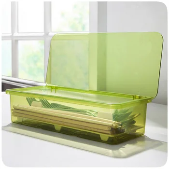 

Multifunction Tableware Drain Dust-proof Storage Box Spoon Chopsticks Fork Plastic Storage Box Kitchen Organizer Accessories