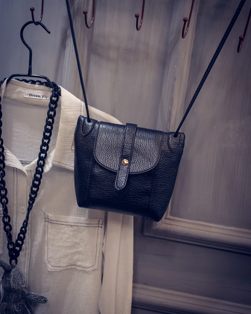 

New Style Washed Leather Bag Casual Single-shoulder Crossbody Bag Ten Yuan Stall Supply of Goods WOMEN'S Bag Special Offer