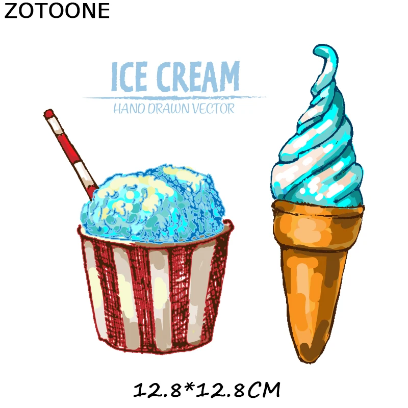 ZOTOONE мороженое апельсины ананасы наклейки для железа передачи одежды DIY аксессуары футболки Платья моющиеся теплопередачи H - Цвет: ZT1390