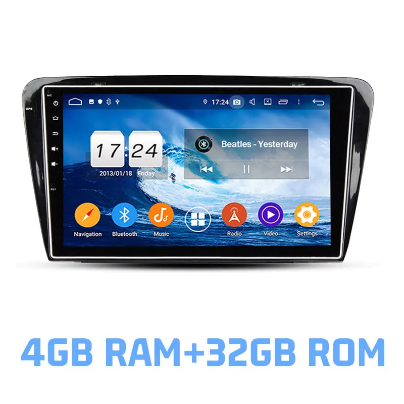 4GB RAM and 32GB ROM Android 9,0+ 4 Гб+ 64 Гб Восьмиядерный автомобильный аудио DVD gps радио 4 Гб ram Bluetooth 4,2 wifi 4G 64 Гб rom для Skoda Octavia-16 - Цвет: 4GB RAM and 32GB ROM