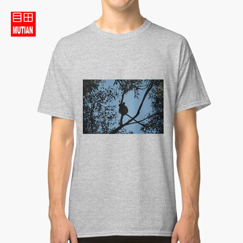 Футболка с силуэтом спящего коала фигура австралийского фольклорного животных