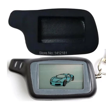 

X5 LCD remote control key fob Chain + Silicone Case for Russian Version 2-way Tomahawk X5 X3 two way car alarm system