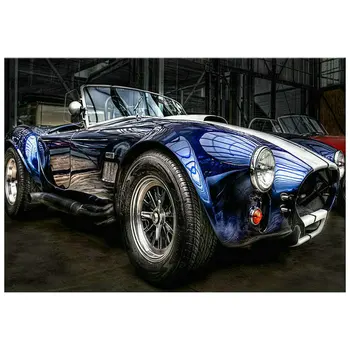 

New arrival square full 5d diamond painting blue sports car landscape rhinestone diy diamond embroidery mosaic art sticker