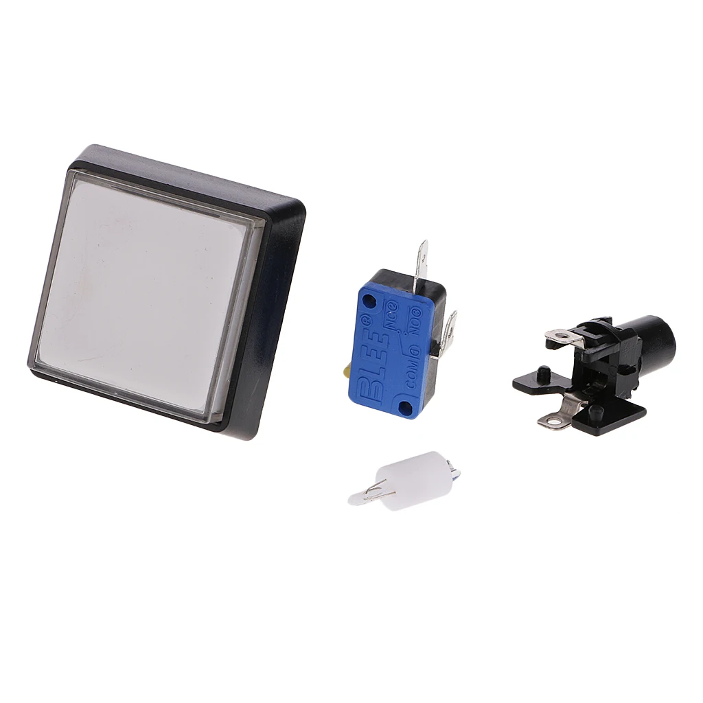 Rectangle Arcade Machine Game Button with led lamp illuminated