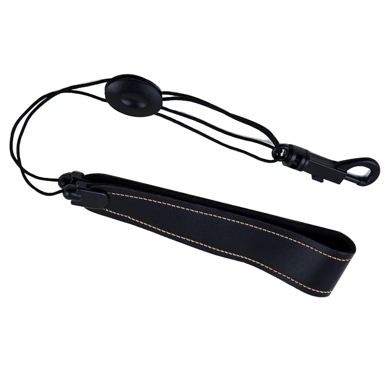 New Adjustable Leather+ Nylon Padded Saxophone Sax Neck Strap Belt with Hook Clasp for Alto / Soprano / Tenor Saxophone - Color: Black