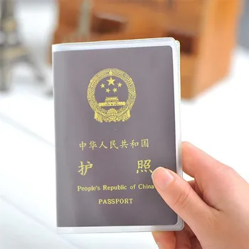 Custodia da viaggio impermeabile per passaporto porta passaporto porta carte di credito in PVC trasparente porta carte di credito porta carte di credito