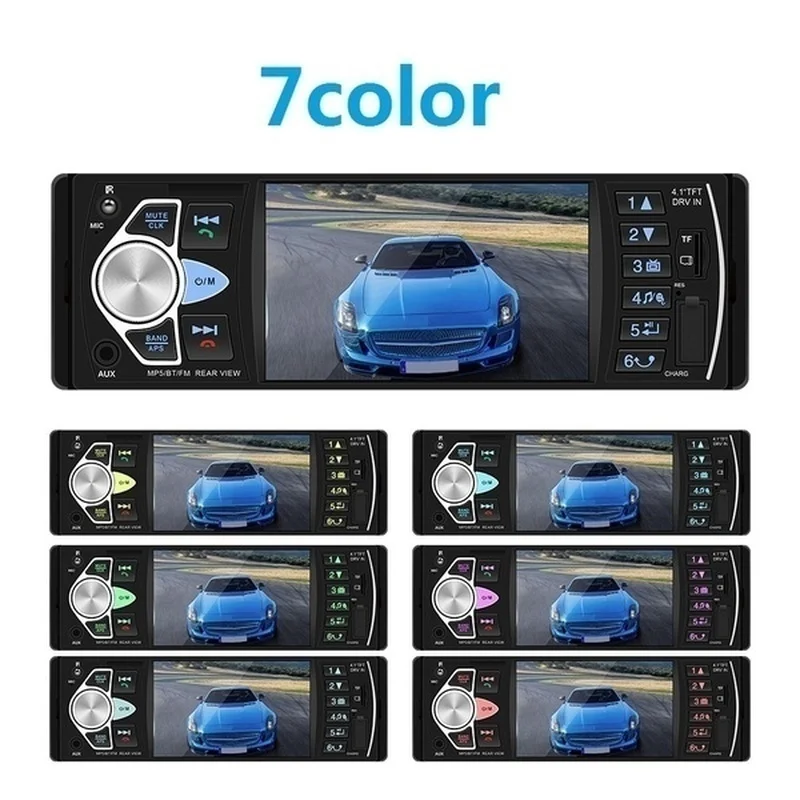 Автомагнитола 1 Din 4022d Авто Аудио Стерео FM Bluetooth 2,0 Камера заднего вида Usb Aux рулевое колесо дистанционное управление