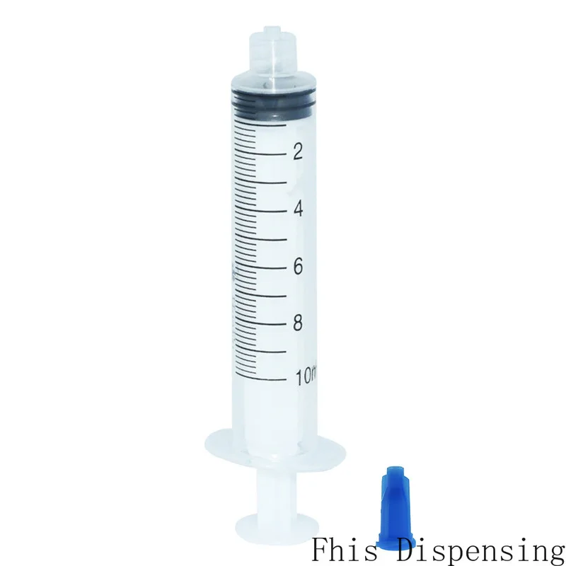 

Dispensing Syringes 10cc 10ml Plastic with Tip Sky Blue Cap Pack of 50
