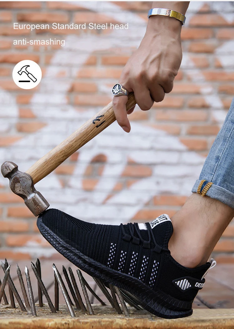 botas de trabalho leve moda tênis para homem