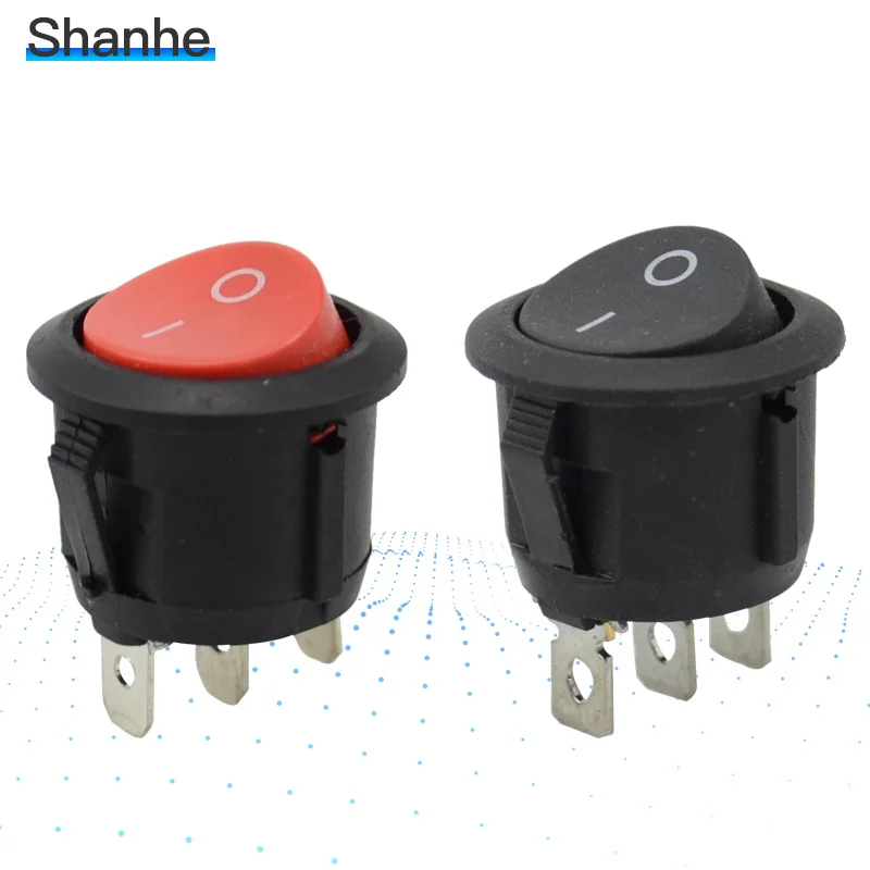 20MM Round Red/Black 3 Pin SPDT ON-OFF Rocker Switch | Обустройство дома