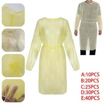 

40pcs 40pcs Disposable Protection Gown Dust Spray Suit Siamese Non-woven Dust-proof Anti Splash Clothing Safely Protection Cloth
