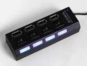 Полоса БРИКС с выключателем 4-Порты и разъёмы usb-хаб 2,0 HUB концентратор Отдельный переключатель с индикатором светильник