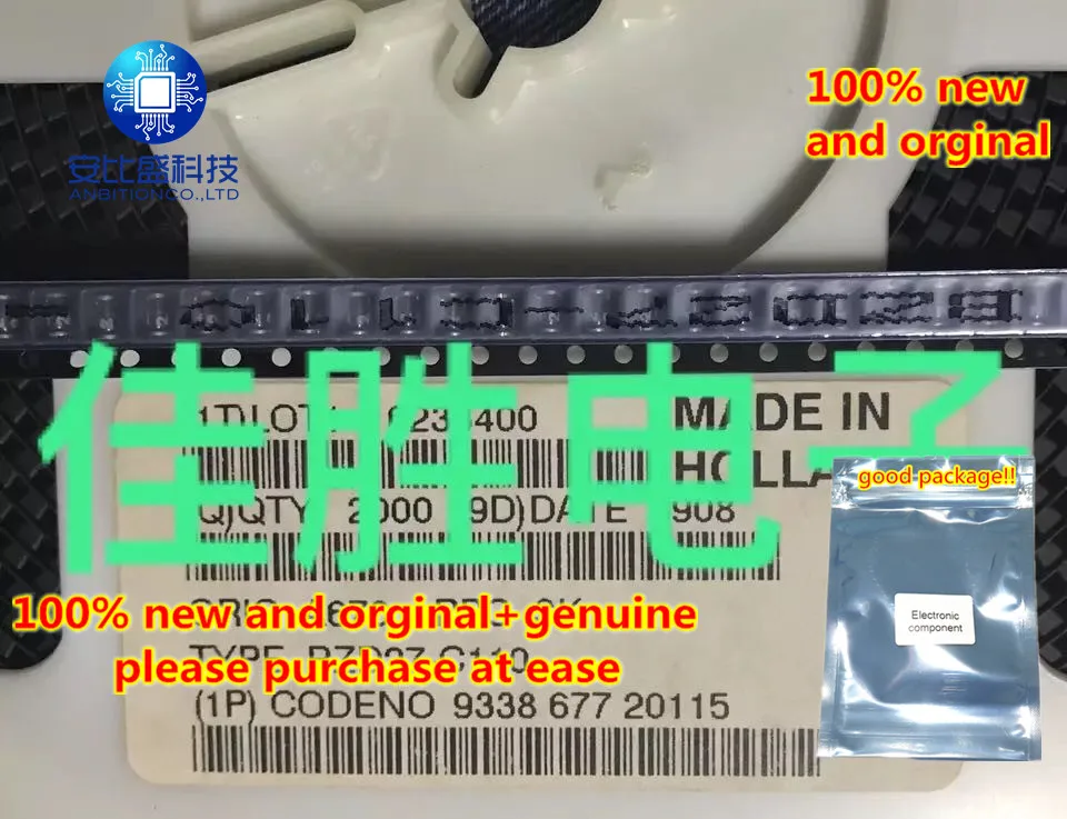 20 шт. 100% новый и оригинальный импортный BZD27-C110 110 в стекло пассивация Диод Зенера