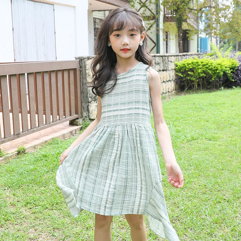 striped linen sundress