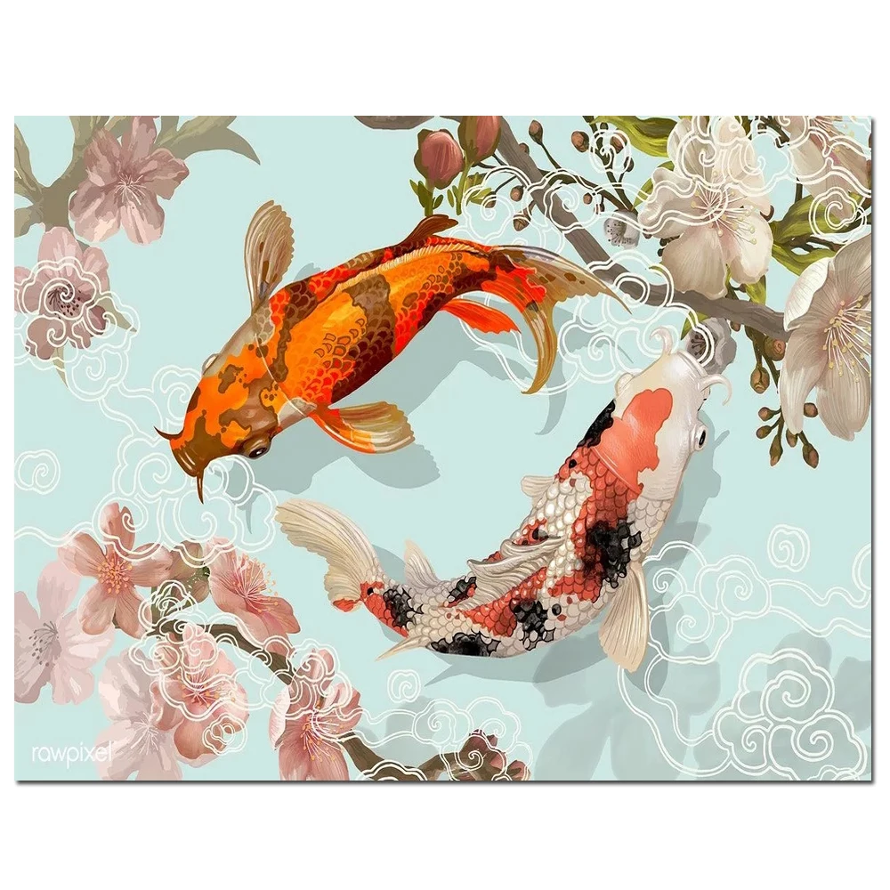 Алмазная живопись koi fish Graphic продажа японских 3d вышивки крестиком алмазная