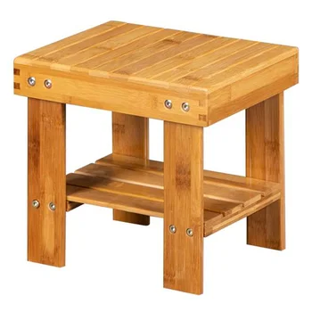 

Coffee/Wood Color New Children Bench Stool Bamboo Coffee Household Furniture Modern Simple Convenient Accessory