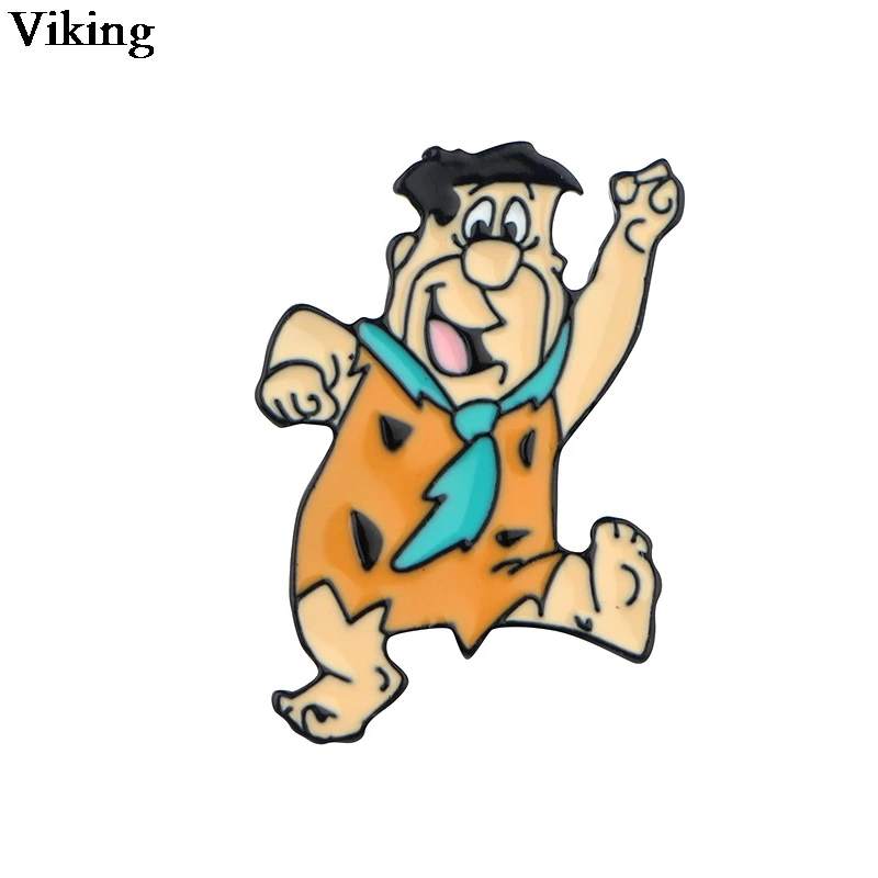 Flintstones, мультяшный значок, классный значок на воротник, значок, броши на лацкане, значок на униформу, ювелирный значок для костюма, ювелирные изделия унисекс G0657