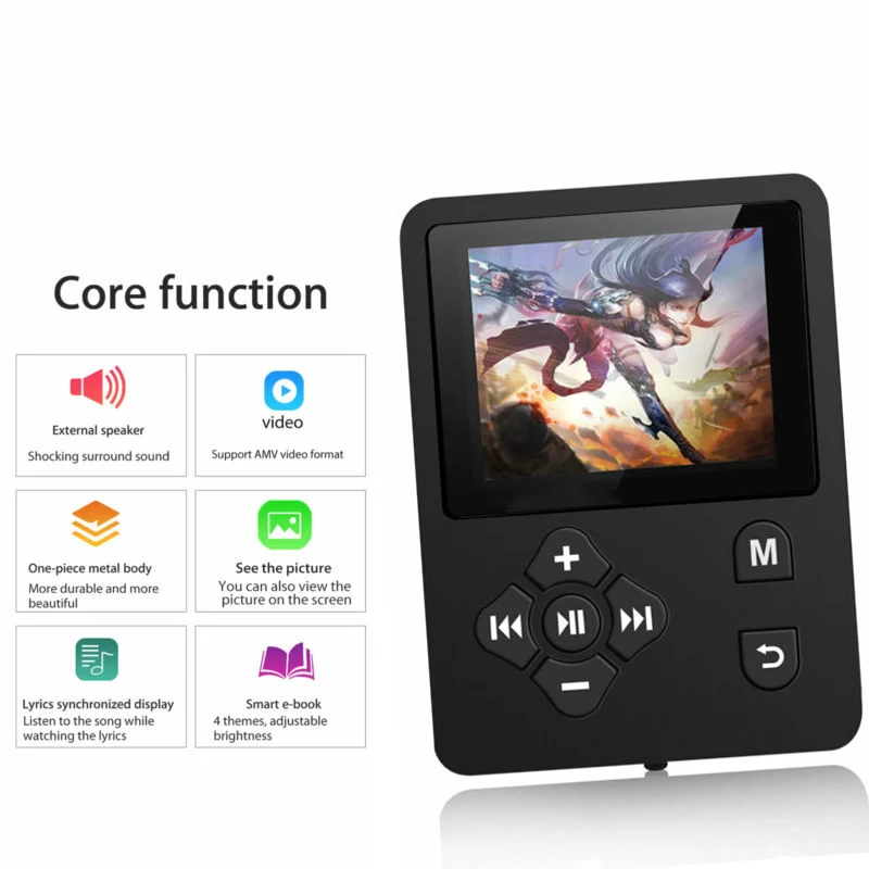 Портативный hifi MP3 цифровой плеер Музыка+ наушники FM Диктофон 32 Гб TF карта 1,8 дюймов TFT ЖК-экран Micro usb зарядка