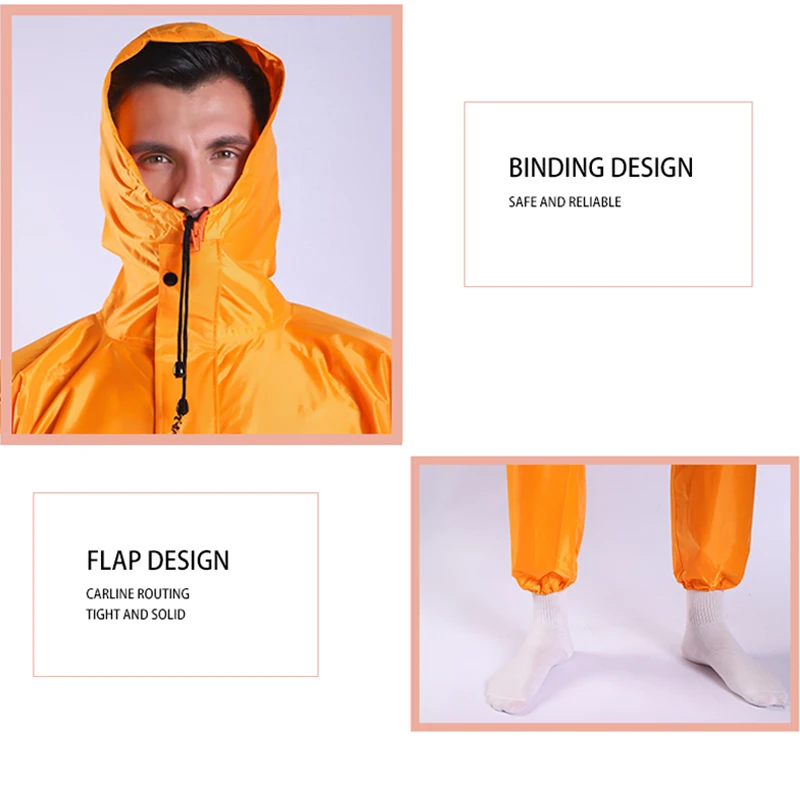 100% motorcycle Waterproof work raincoats clothes Conjoined reflective Full body safety protective clothing rain jackets suits