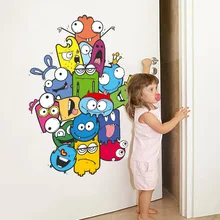 Наклейки на стену Прихожая Наклейки для декора комнаты Мультяшные креативные наклейки милые животные yi ju галстук экологически чистые съемные