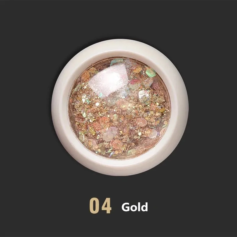 04 Nail Flakes Горячая голографическое искусство ногтей Блестящий хлопья Русалка шестиугольник блестки Нерегулярные блестки порошок для ногтей DIY Дизайн ногтей украшения - Цвет: 04 Nail Flakes