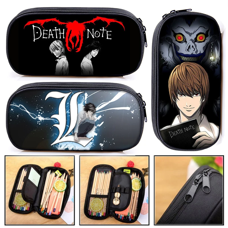 Anime Death Note Shinigami Ryuk Cosmetic Case Pencil Box Jpanese Manga Bag Light Yagami L Stationary Bags School Supplies | Багаж и сумки