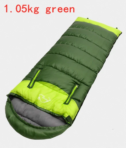 1.05kg green Утолщенный теплый кемпинг спальный мешок для путешествий Крытый ленивый спальный мешок Открытый Пешие прогулки водонепроницаемый походный матрас хлопковые спальные мешки - Цвет: 1.05kg green