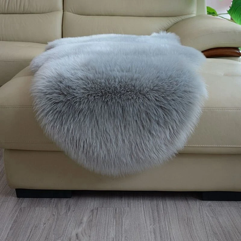 Мягкий ковер из искусственной овчины, покрытие для стула, искусственная шерсть, теплые ковры с мехом для гостиной