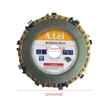 

5inch 22mm Diameter 9 Tooth Chainsaw Disc for Angle Grinders Circular Saw Blade Woodworking Cutting Wood Slotted Cutting Piece