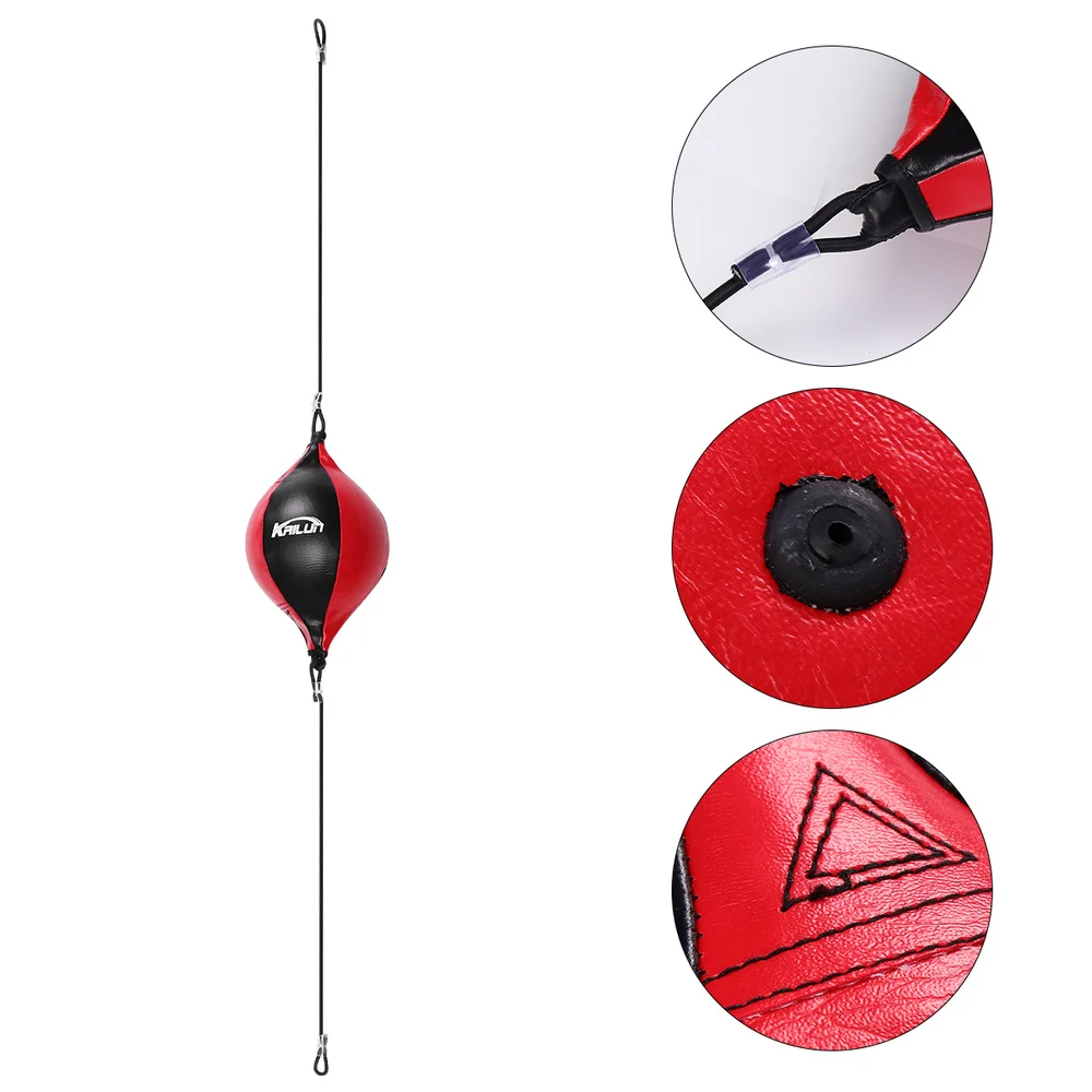 

1 Set Elastic Training Professional Hanging Boxing Durable Boxing for Workout Exercise Agility Training (Black Re