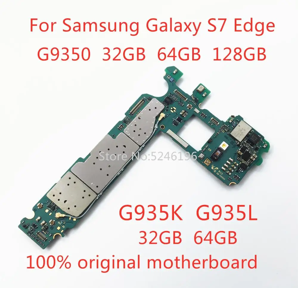 Для samsung Galaxy S7 edge G9350 32 Гб 64 Гб 128 ГБ G935K G935L 32 Гб 64 Гб оригинальная разблокированная Замена материнской платы