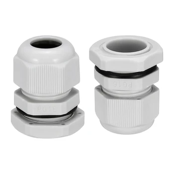 

uxcell 36 Pcs PG16 Cable Gland Waterproof Plastic Joint Adjustable Locknut White for 10mm-13mm Diameter Cable Wire