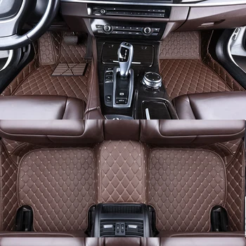 

custom car floor mats for hyundai santa fe getz tucson ix25 ix35 creta elantra kona i30 leather all models car mats accessories