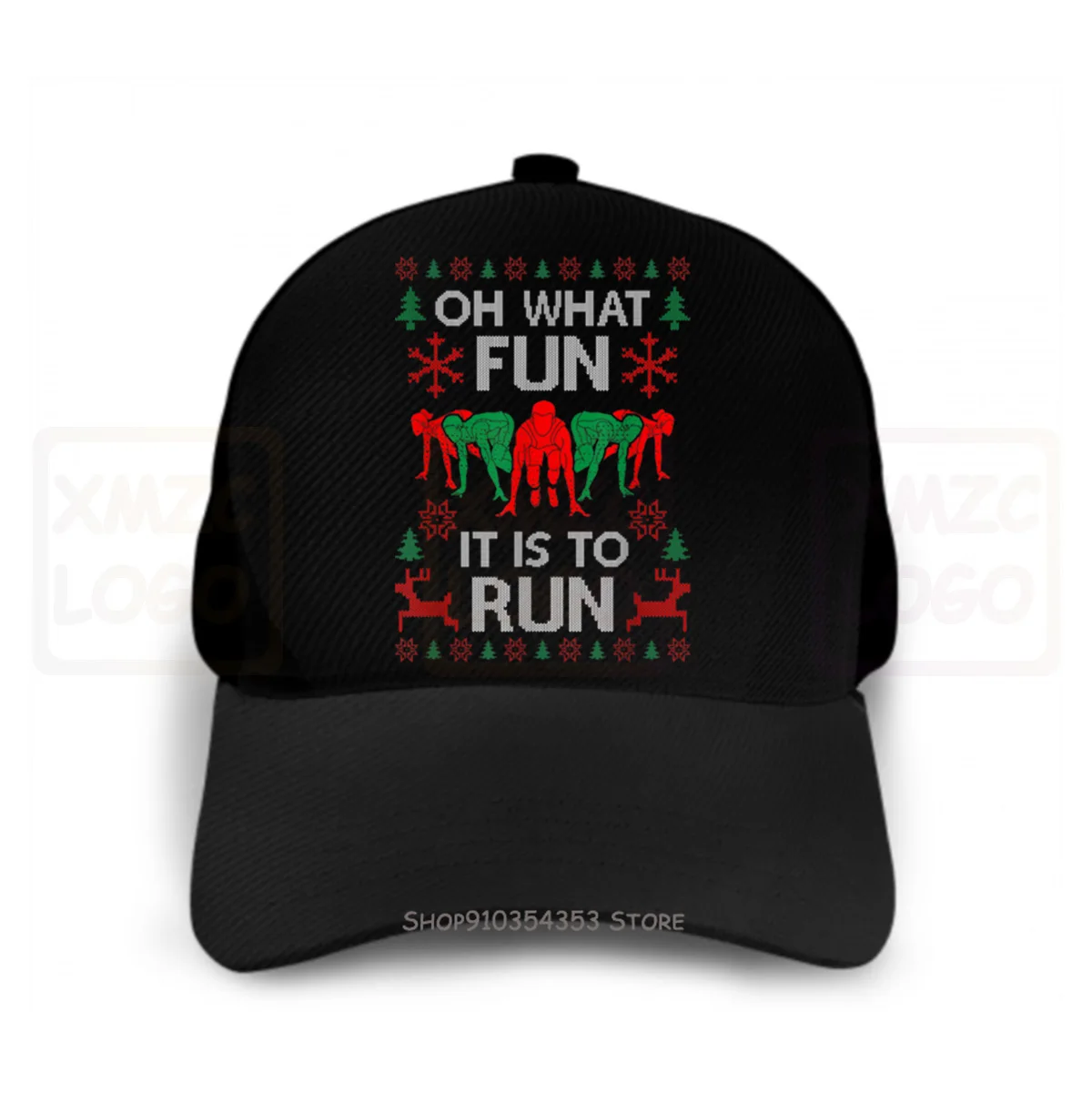 christmas running hat