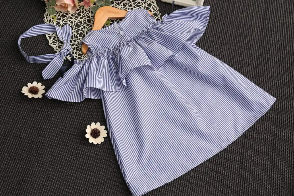 prom dresses Girls Dress 2022 Summer New Girls 100% Cotton Round Neck Sleeveless Big Dot Minnie Cartoon Short-sleeved Dress 3-7Y night dress