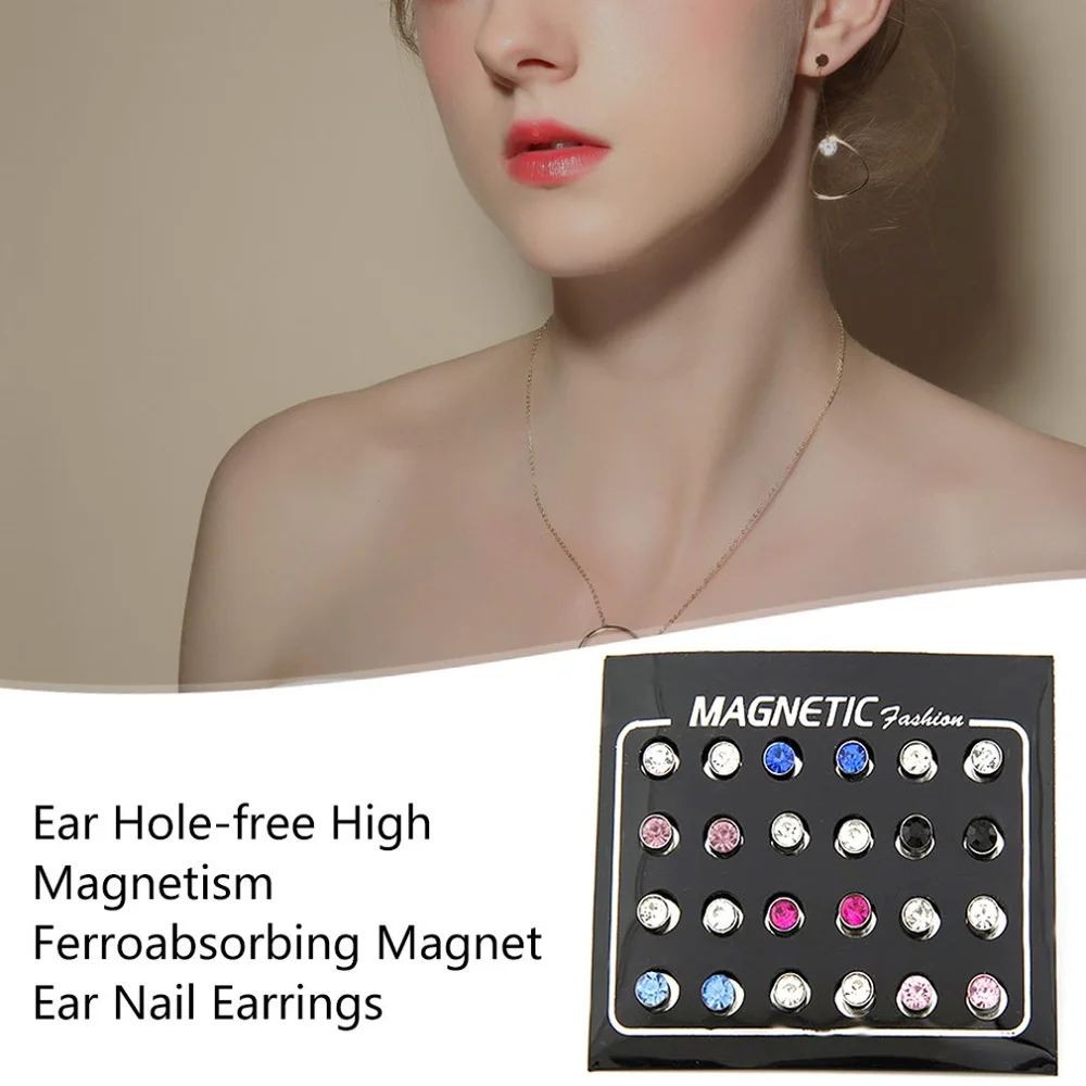 

Men/Women Magnetic Clip-on Fake Earrings No Pierced Non-piercing Earcuff Ear Clip Earrings Without Piercing pop jewelry