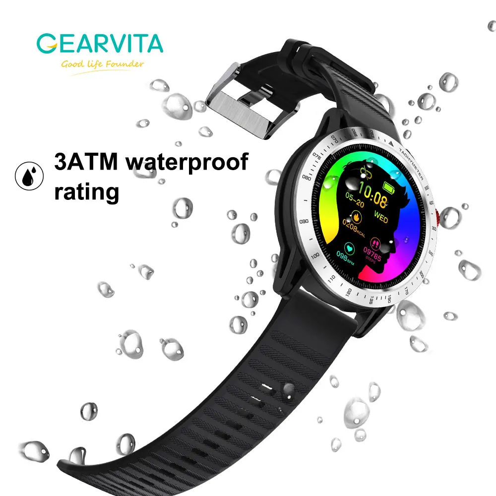 Gearvita FT03 Смарт часы для мужчин ЭКГ пульсометр спортивные плавание монитор сна