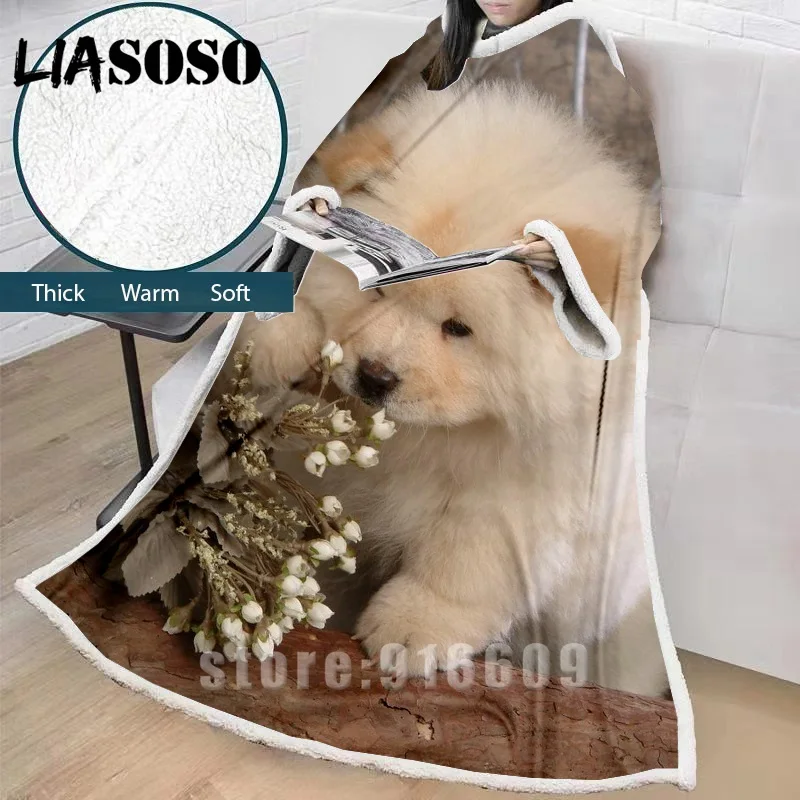 LIASOSO зимнее «ленивое» одеяло с 3D принтом в виде собаки, одеяло с рукавами, семейное одеяло, мягкое теплое одеяло, покрывало, одеяло, накидка - Цвет: 6