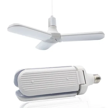 

High CRI 80-90 E26 E27 Socket Ceiling Fan Shape LED Light Lamp 80° Beam Angle SMD 2835 AC85-265V 3/4 Leaf 45W/60W LED Lamp Light
