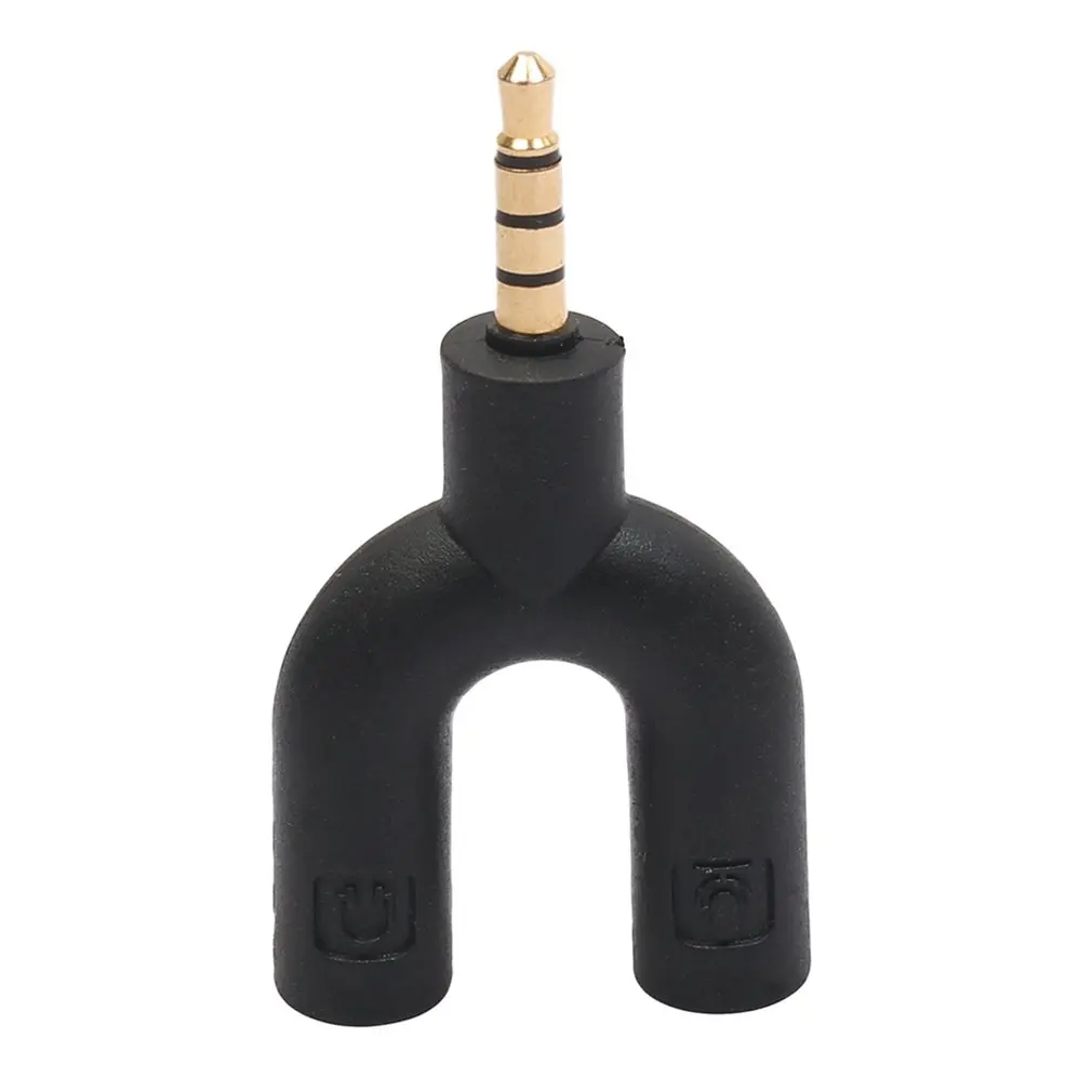 

3.5mm U-shape Earphone Adapter Double Jack Adapter Plug Stereo Headphone Splitter For PC/MP3 Smartphone Player Audio Cables