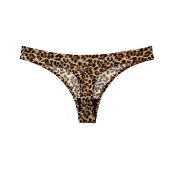

Sexy Leopard Panties For Women G-String Low-Rise Plus Size Thong Lingerie Underwear Seamless Cotton Crotch Lady New