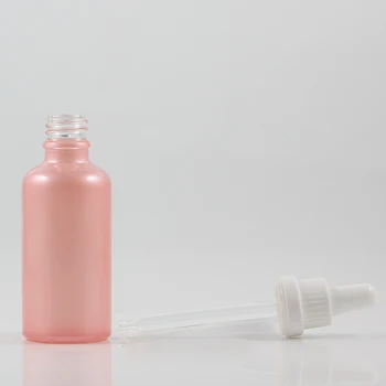 

Empty 100pcs 50ml Pink Skincare Refillable Bottle Dropper Bottle