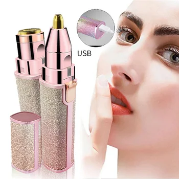 

Electric Eyebrow Trimmer 2-in-1 Epilator Makeup Painless Eye Brow Mini Shaver Razors Facial Hair Remover Women depilator