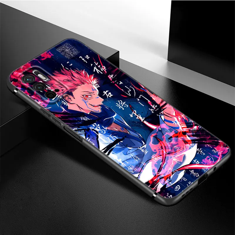 Venda Anime jujutsu kaisen fushiguro megumi caso de telefone para redmi nota  8 7 9 4 6 pro max t x 5a 3 10 lite pro > Acessórios Do Telefone Móvel 