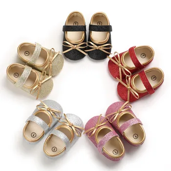 

Toddler Infant Kids Baby Girls Bling Sequins First Walker Shoes Sweet Children shoes For Girls Birthday Christmas Party Shoes